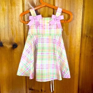 Iris and Ivy size 18m summer dress. Worn one time. Pink, yellow, green, orange